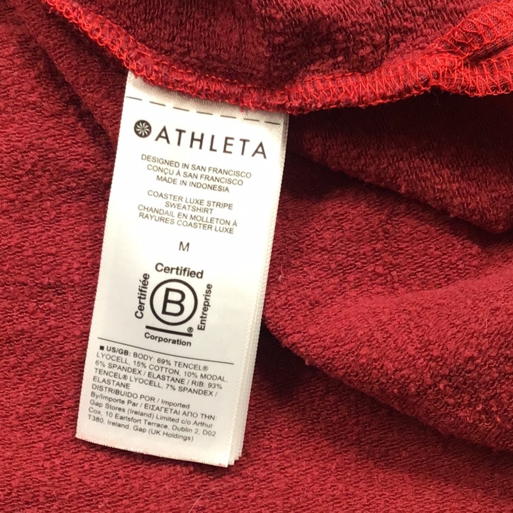Athleta Crew Sweatshirt, Red, M - Picture 9 of 13